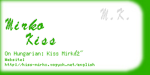 mirko kiss business card